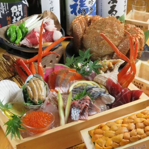 狸小路でちょっと贅沢に!毛蟹付きのコースで楽しく宴会しましょう♪
